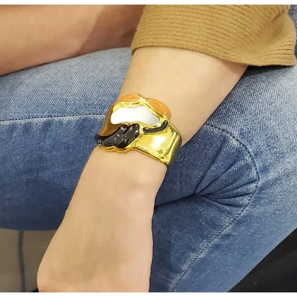 Tiffany & Co. 1977 Elsa Peretti Escorpio Cuff Bracelet 18Kt Yellow Gemstones - Picture 2 of 10